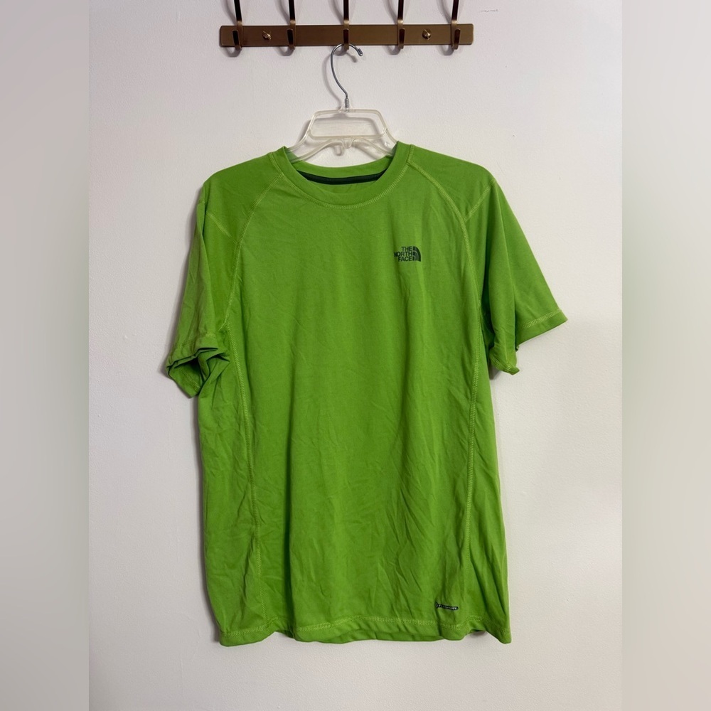 The North Face Mountain Athletic T Shirt Medium Lime Green Short Sleeve Flashdry